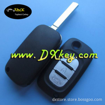 Top Best flip remote key cover with 3 buttons 307 key blade for renault key cover